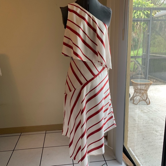 Banana Republic One shoulder Striped dress - Picture 3 of 8
